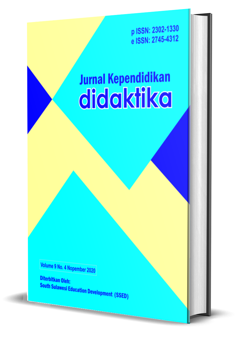 					View Vol. 8 No. 1 (2019): DIDAKTIKA Februari 2019
				